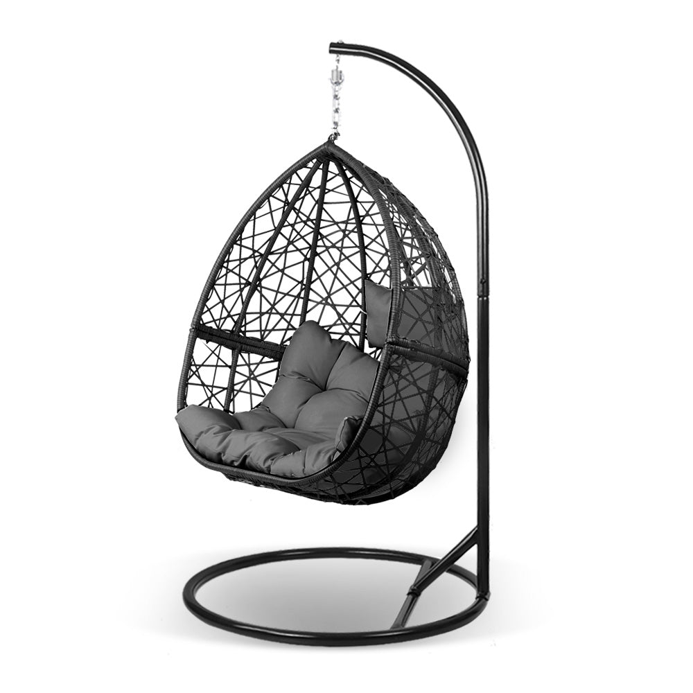 Gardeon Outdoor Hanging Swing Chair - Black