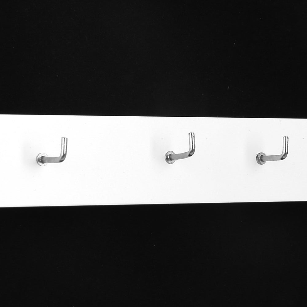 Jewellery Cabinet with Mirror and LED Light - White