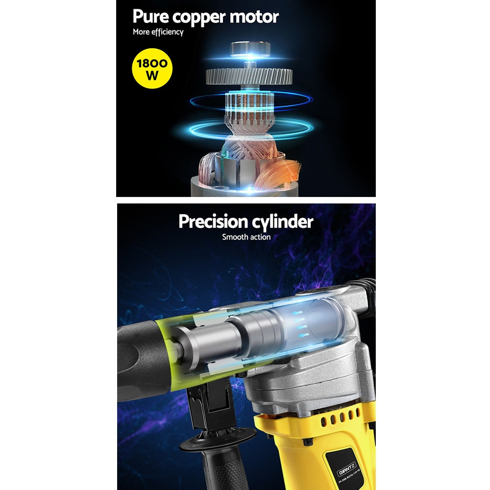 GIANTZ 1800W Jack Hammer Demolition Rotary Jackhammer Electric Concrete Drill