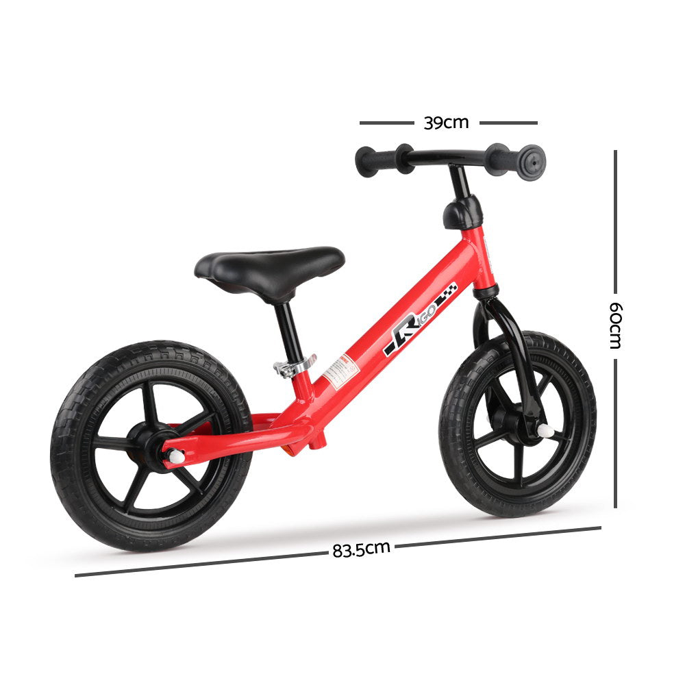 Rigo 12 Inch Kids Balance Bike - Red