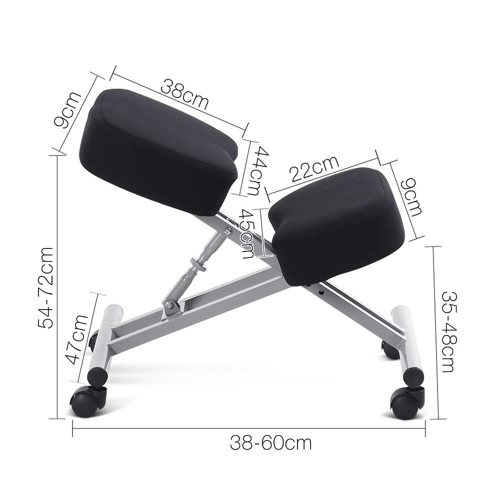 Adjustable Kneeling Chair - Silver
