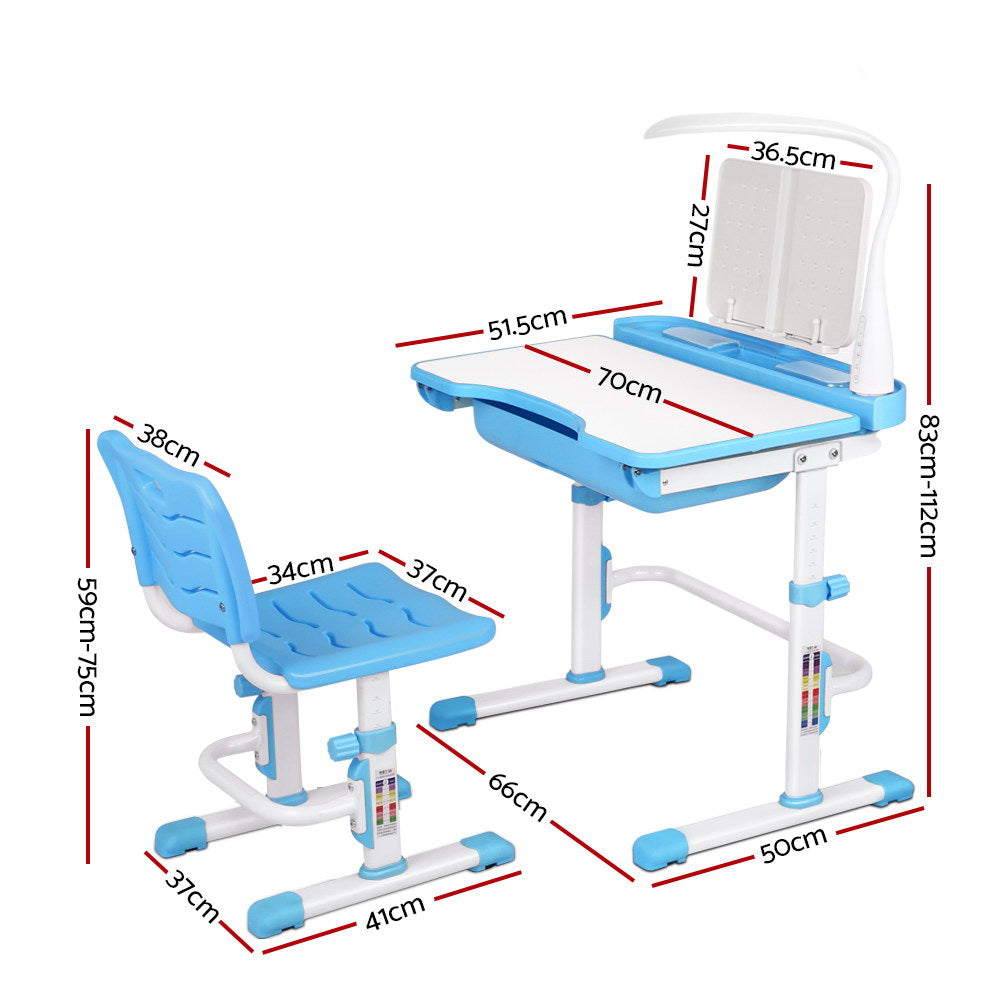 Artiss Kids Study Desk and Chair - Blue