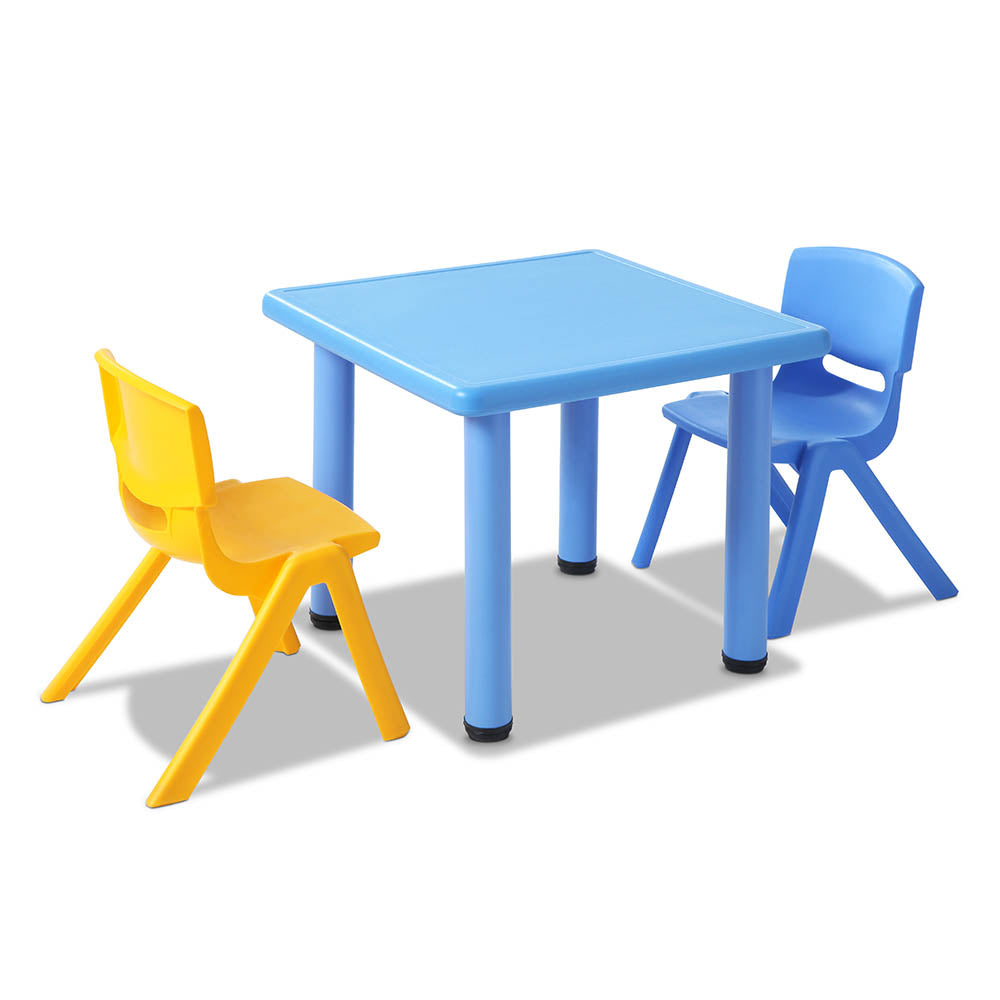 Keezi 5 Piece Kids Table and Chair Set - Blue
