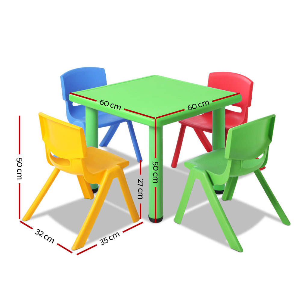 Keezi Kids Table and Chairs Set Study Desk Children Furniture Plastic