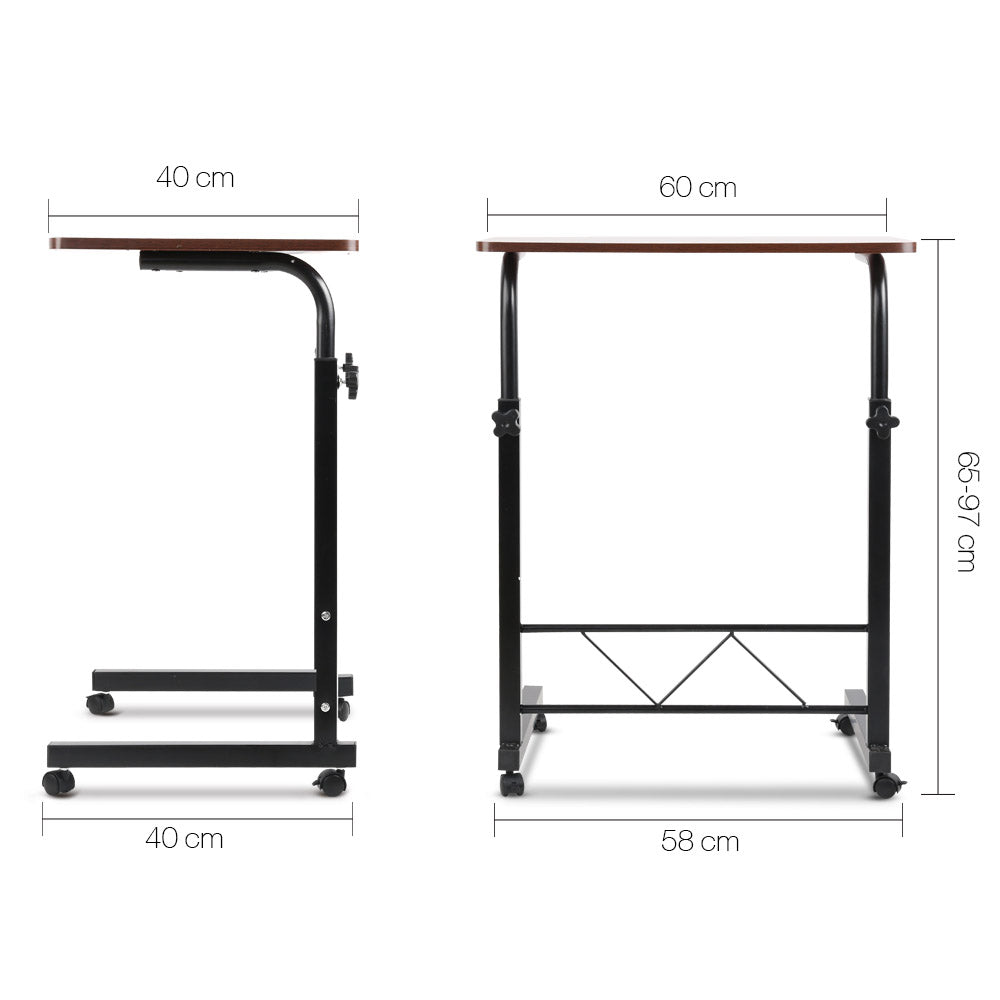 Artiss Laptop Table Desk Portable - Dark Wood