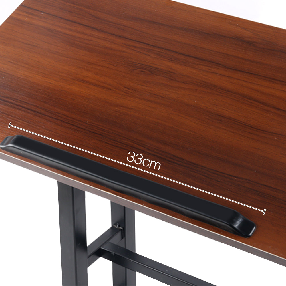 Artiss Twin Laptop Table Desk - Dark Wood