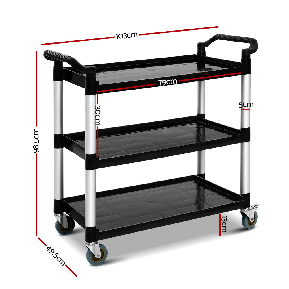 Emajin Service Cart Trolley Restaurant Kitchen Serving Catering Large Shelf