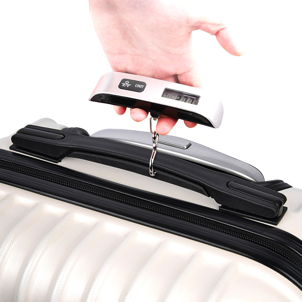 Wanderlite 3 Piece Lightweight Hard Suit Case Luggage White