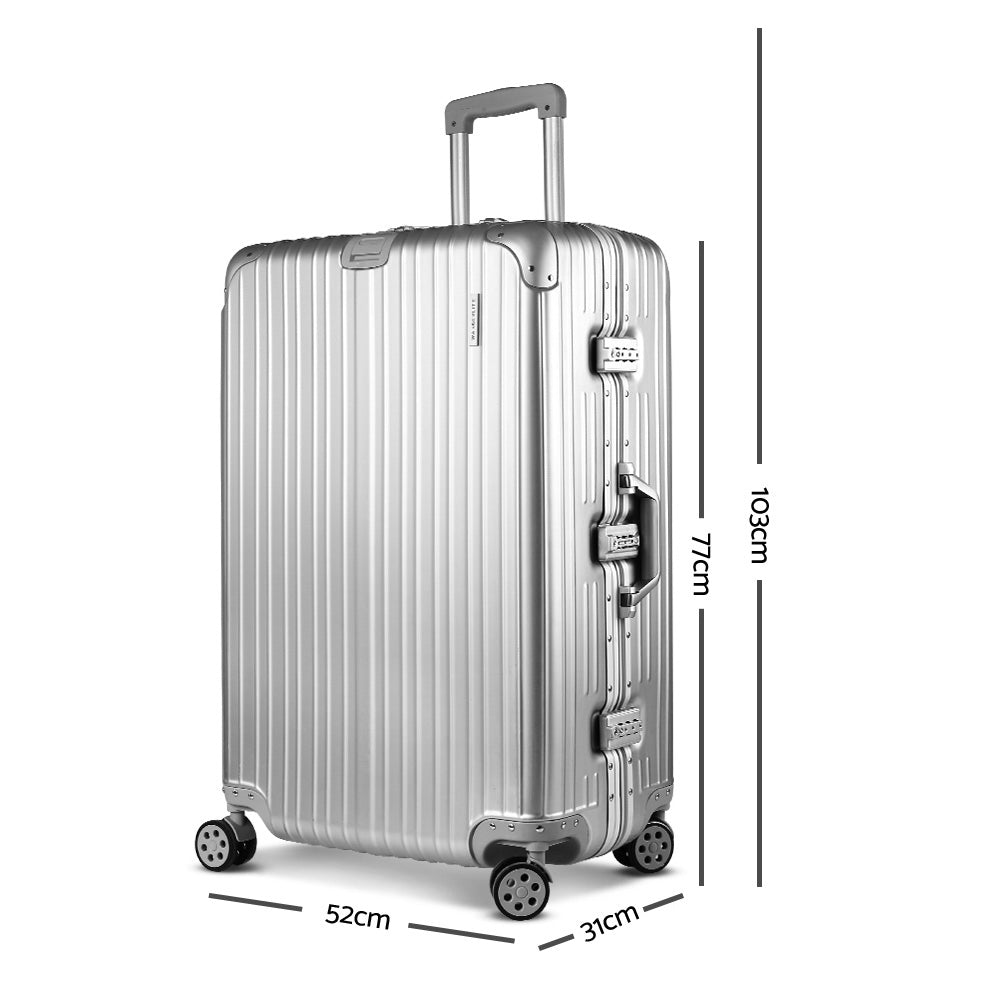 Wanderlite 28" Aluminium Luggage Trolley - Silver