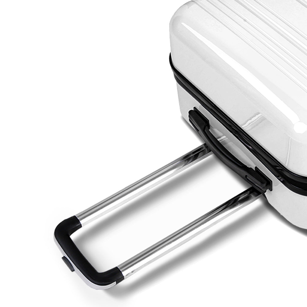 Wanderlite 2 Piece Lightweight Hard Suit Case Luggage Black & White