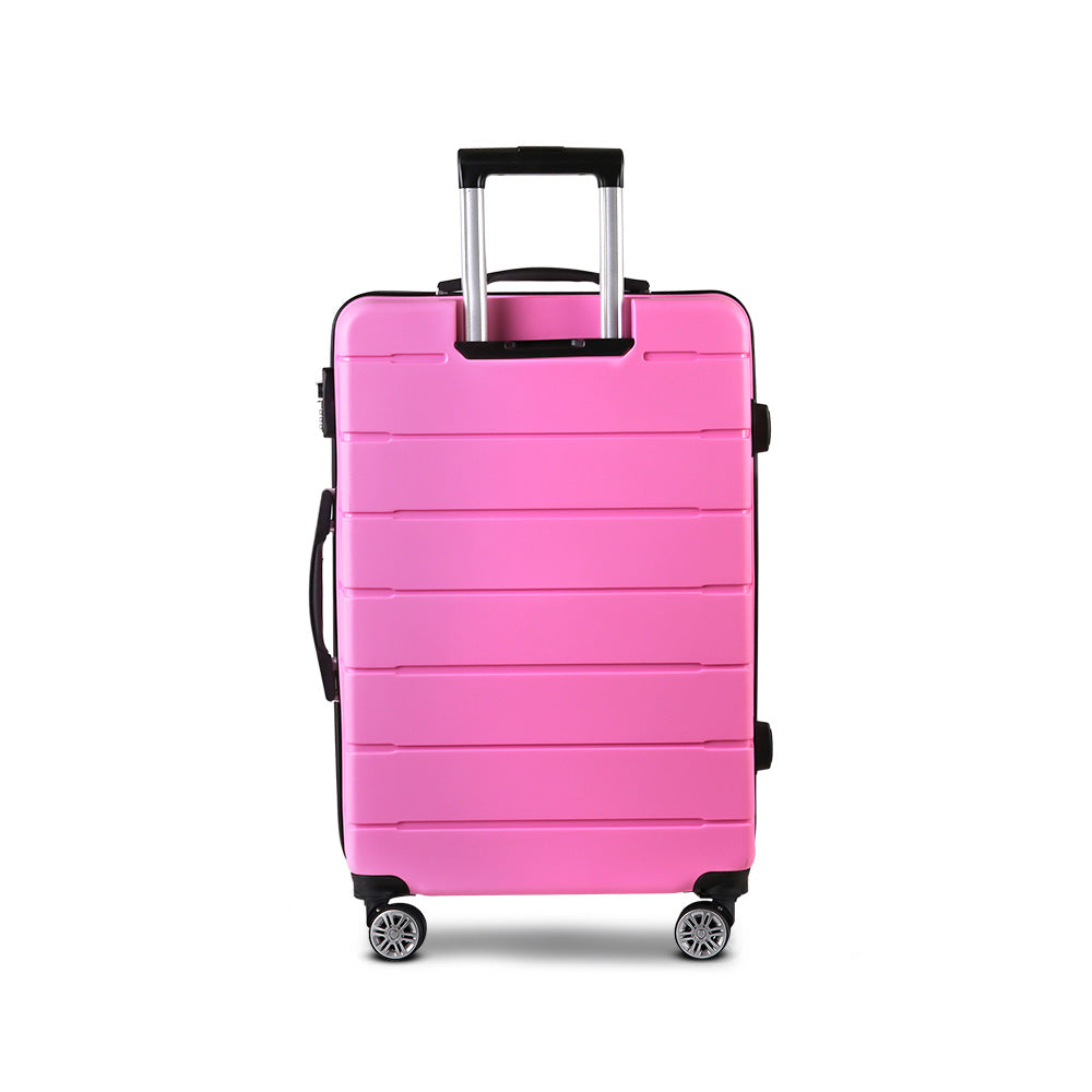 Wanderlite 2PC Luggage Suitcase Trolley - Pink
