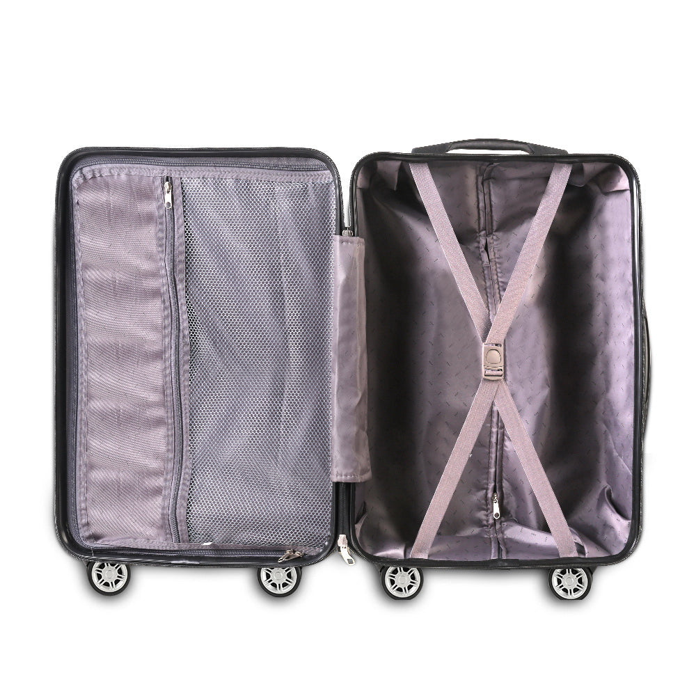 Wanderlite 2PC Luggage Suitcase Trolley - Pink