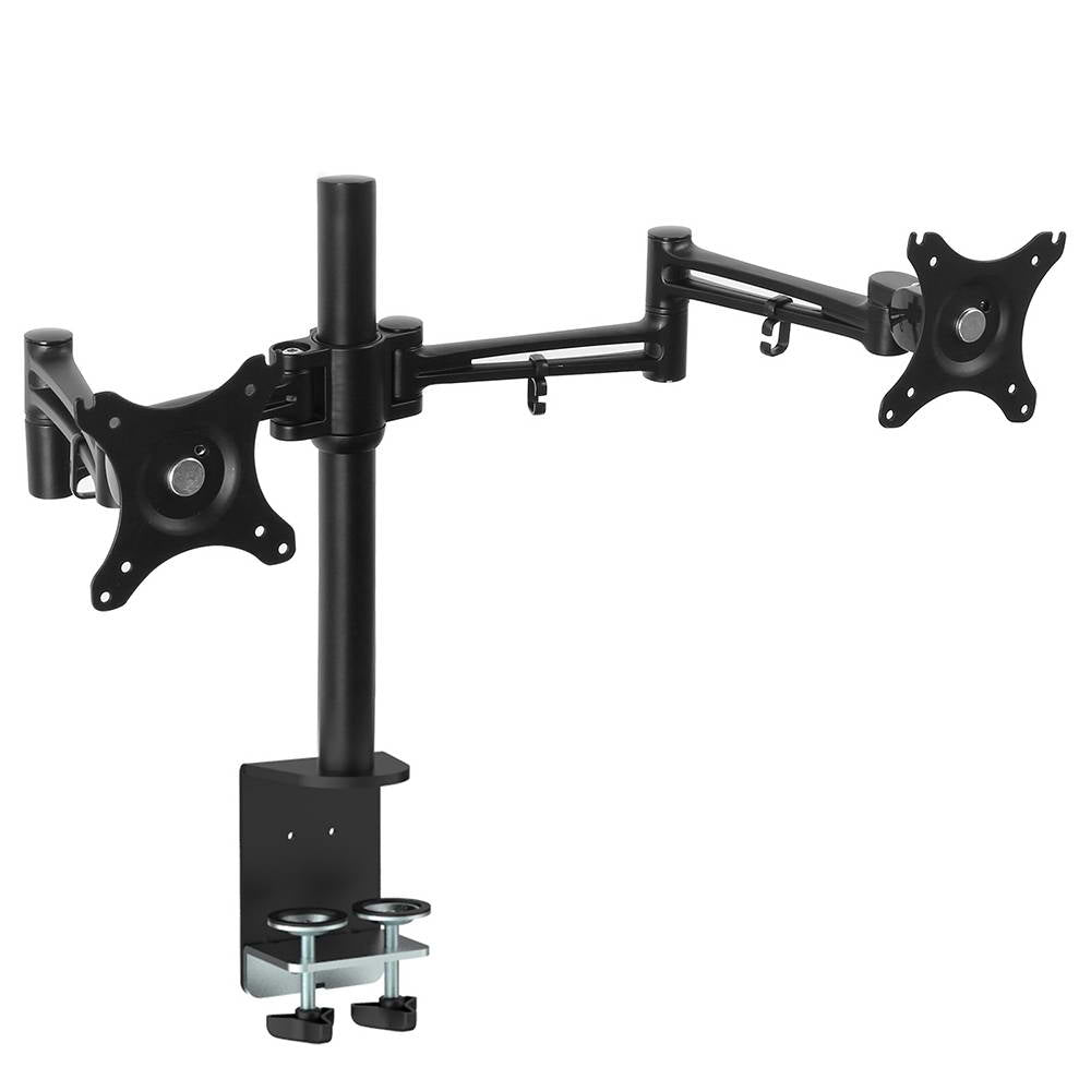 2 Arms Adjustable Monitor Screen Holder - Black