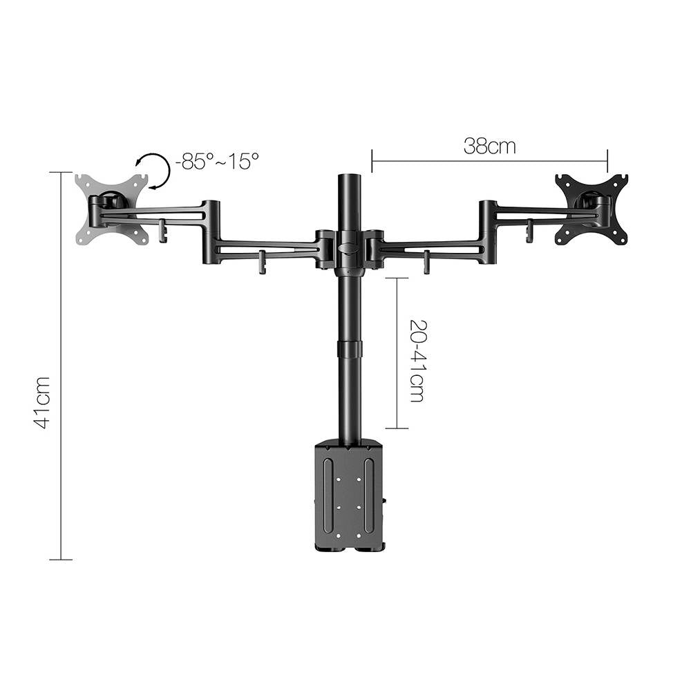 Artiss Monitor Arm Mount Dual Black