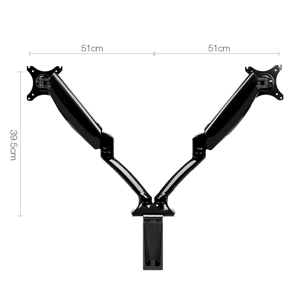 Artiss Monitor Arm Mount Dual Gas Black