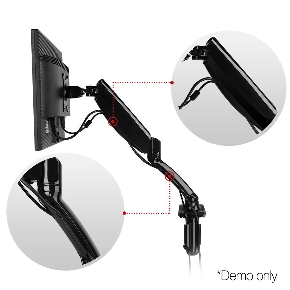 Artiss Monitor Arm Mount Dual Gas Black