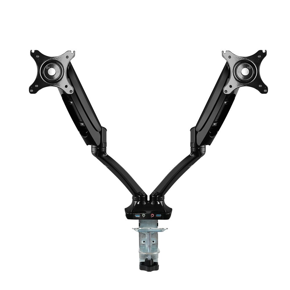 2 Arms Adjustable Monitor Screen Holder - Black