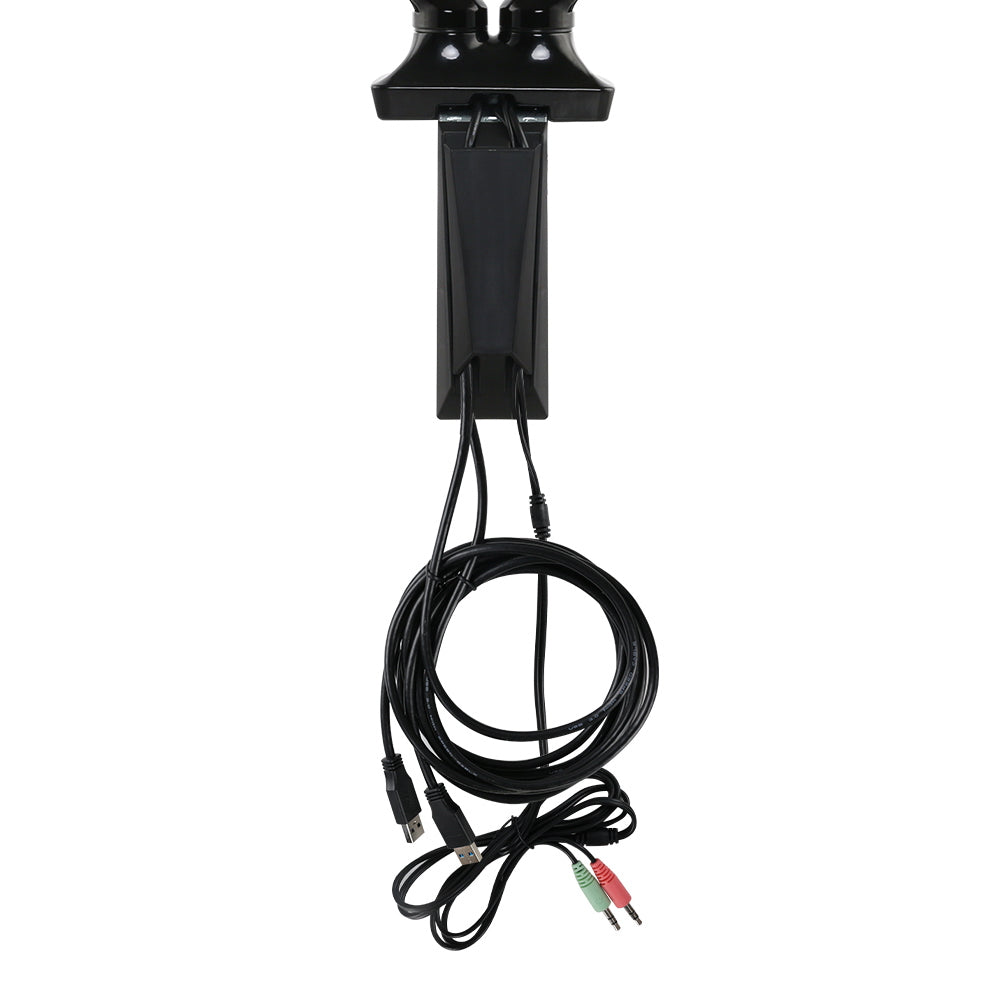 2 Arms Adjustable Monitor Screen Holder - Black