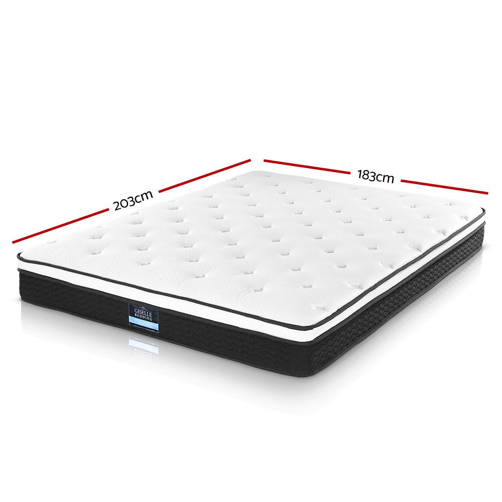 Giselle Bedding Bonita Euro Top Bonnell Spring Mattress 21cm Thick King