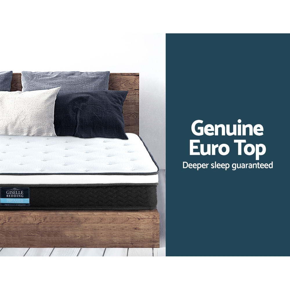 Giselle Bedding Bonita Euro Top Bonnell Spring Mattress 21cm Thick King