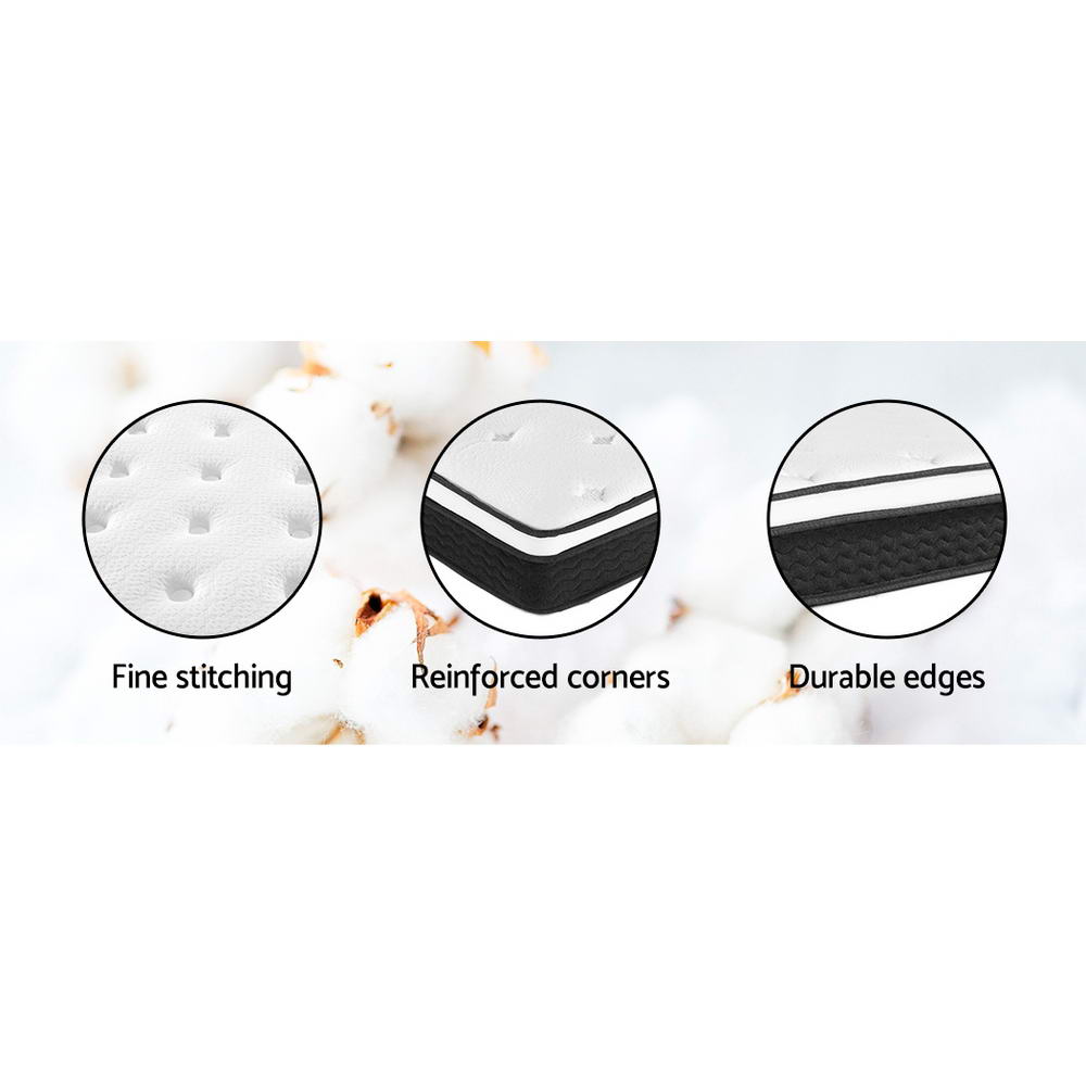 Giselle Bedding Bonita Euro Top Bonnell Spring Mattress 21cm Thick King