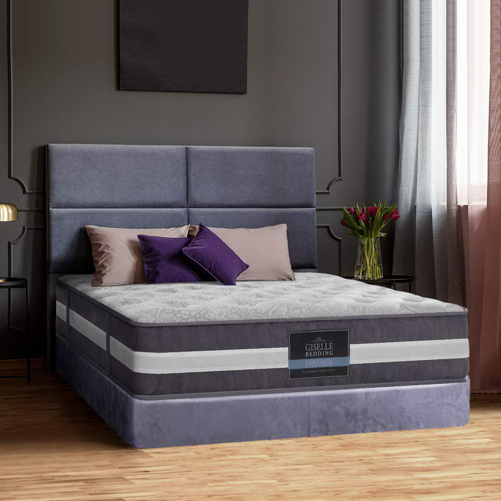 Giselle Bedding Lotus Tight Top Pocket Spring Mattress 30cm Thick Double