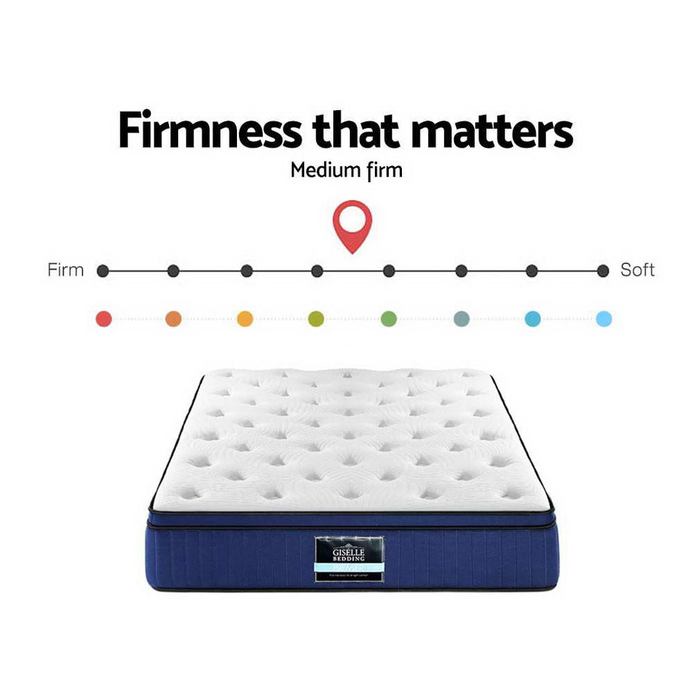 Giselle Bedding Franky Euro Top Cool Gel Pocket Spring Mattress 34cm Thick Double