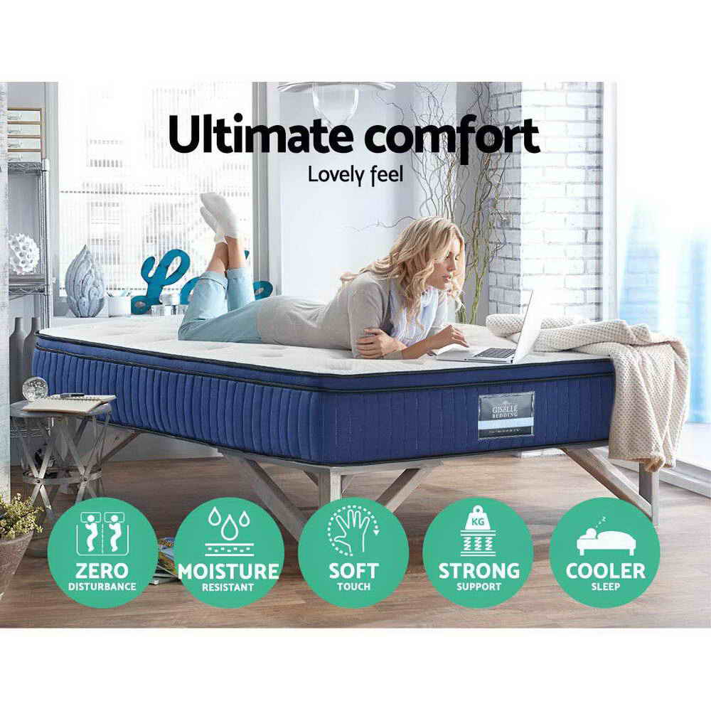 Giselle Bedding Franky Euro Top Cool Gel Pocket Spring Mattress 34cm Thick King