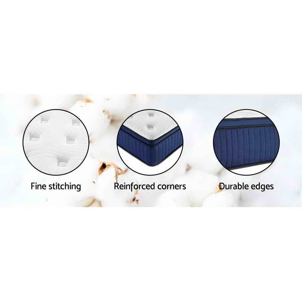 Giselle Bedding Franky Euro Top Cool Gel Pocket Spring Mattress 34cm Thick Queen