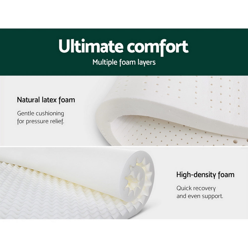 Giselle Bedding Ronnie Euro Top Latex Pocket Spring Mattress 34cm Thick – Queen
