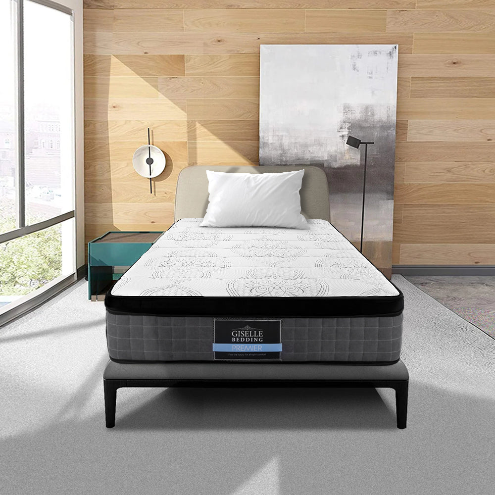 Giselle Bedding Ronnie Euro Top Latex Pocket Spring Mattress 34cm Thick – Single
