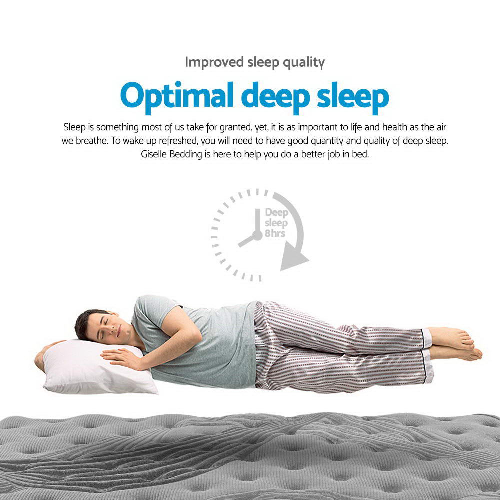 Giselle Bedding Alanya Euro Top Pocket Spring Mattress 34cm Thick King Single