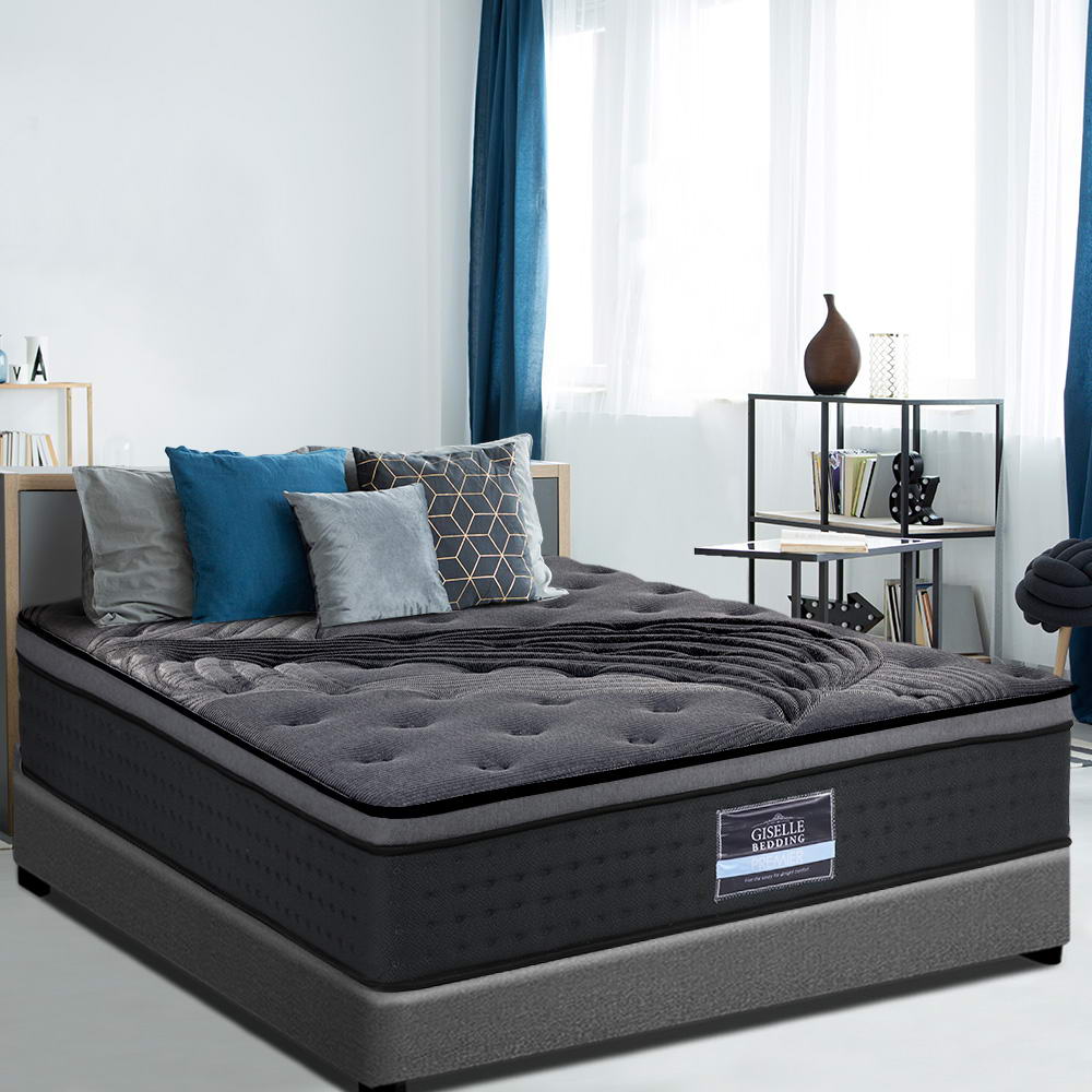 Giselle Bedding Alanya Euro Top Pocket Spring Mattress 34cm Thick King Single