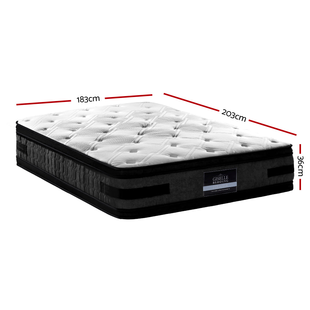 Giselle Bedding Luna Euro Top Cool Gel Pocket Spring Mattress 36cm Thick King