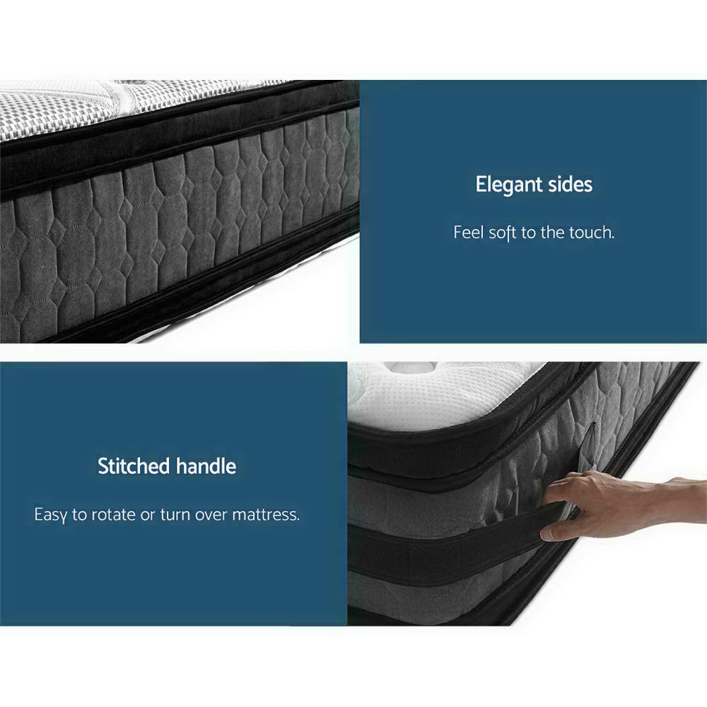 Giselle Bedding Luna Euro Top Cool Gel Pocket Spring Mattress 36cm Thick King