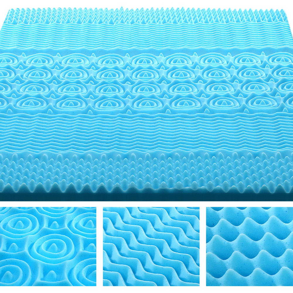 Giselle Bedding King Size 8cm Thick Bamboo Mattress Topper - Blue