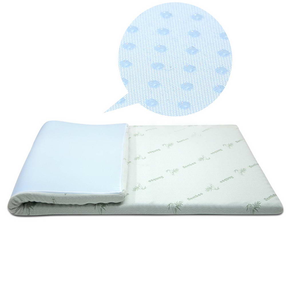Giselle Bedding Single Size 8cm Cool Gel Mattress Topper - Blue