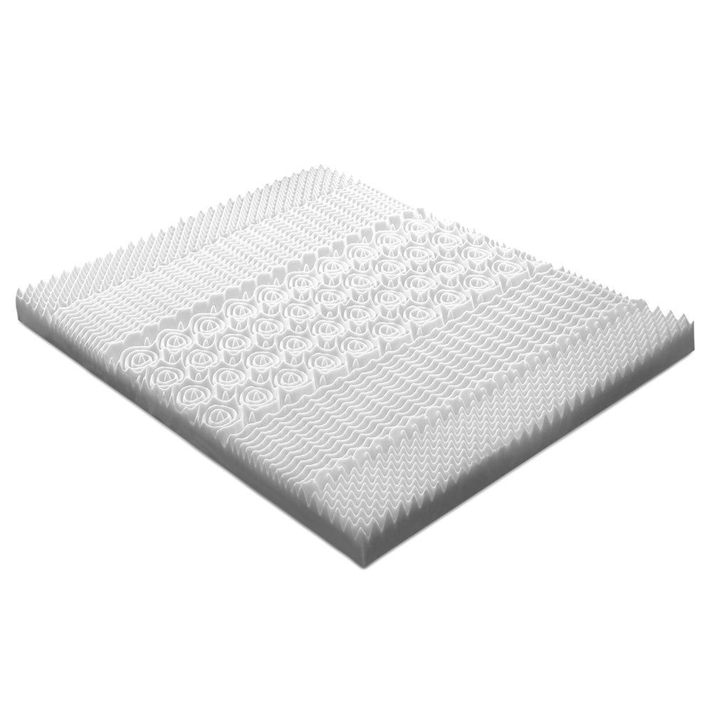 Giselle Bedding Double Graphite Gel 5 Zone Bamboo Memory Foam Mattress Topper 8cm
