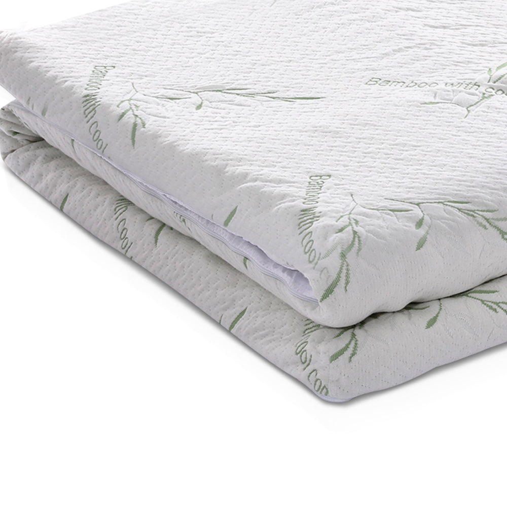 Giselle Bedding Double Graphite Gel 5 Zone Bamboo Memory Foam Mattress Topper 8cm