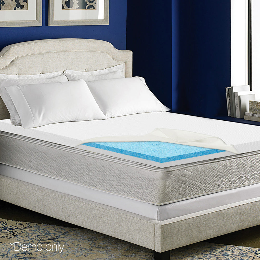 Giselle Bedding Double Size Dual Layer Cool Gel Memory Foam Topper
