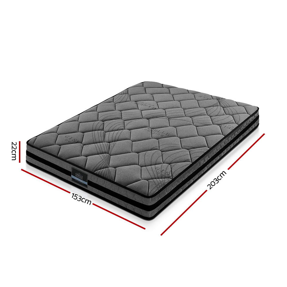 Giselle Bedding Wendell Pocket Spring Mattress 22cm Thick Queen
