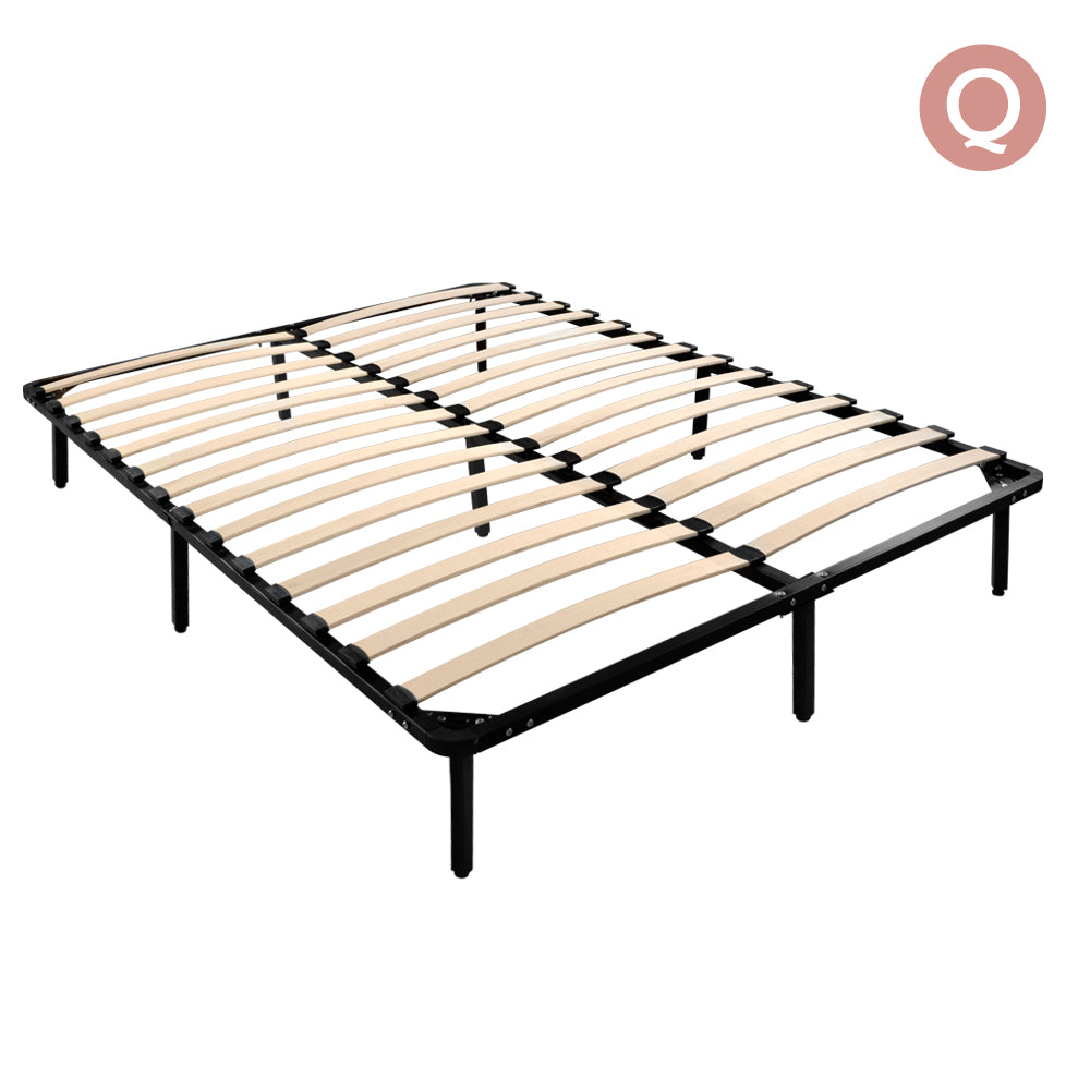 Artiss Queen Size Metal Bed Base - Black