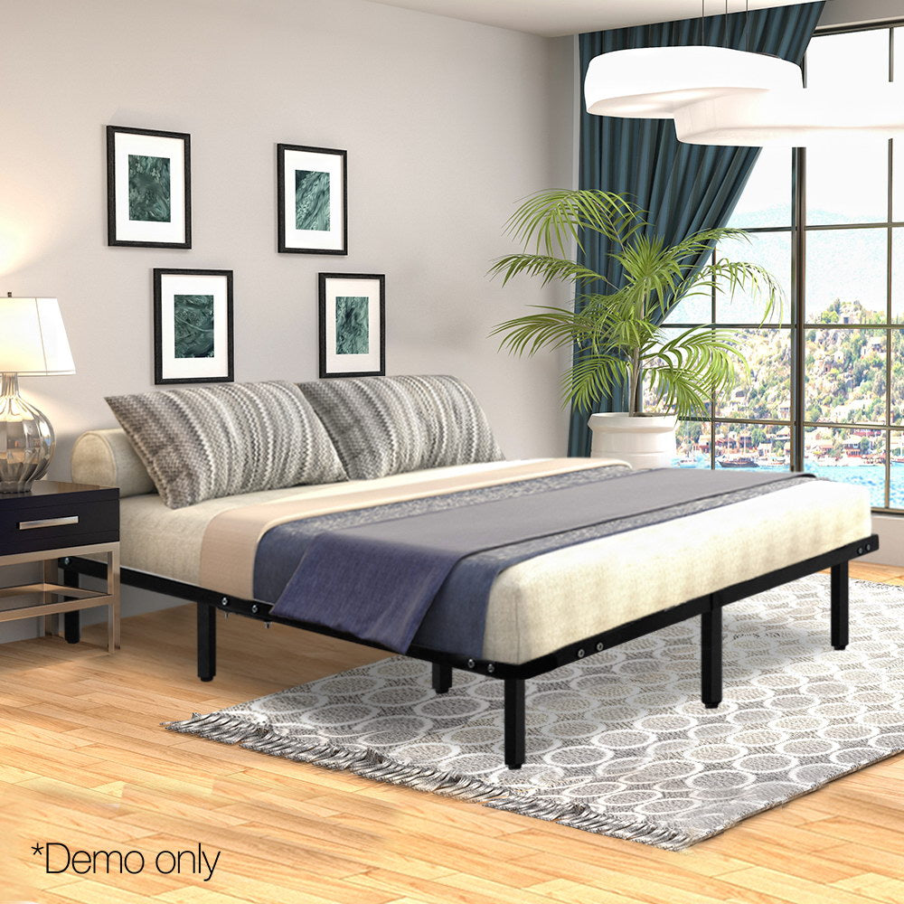 Artiss Queen Size Metal Bed Base - Black