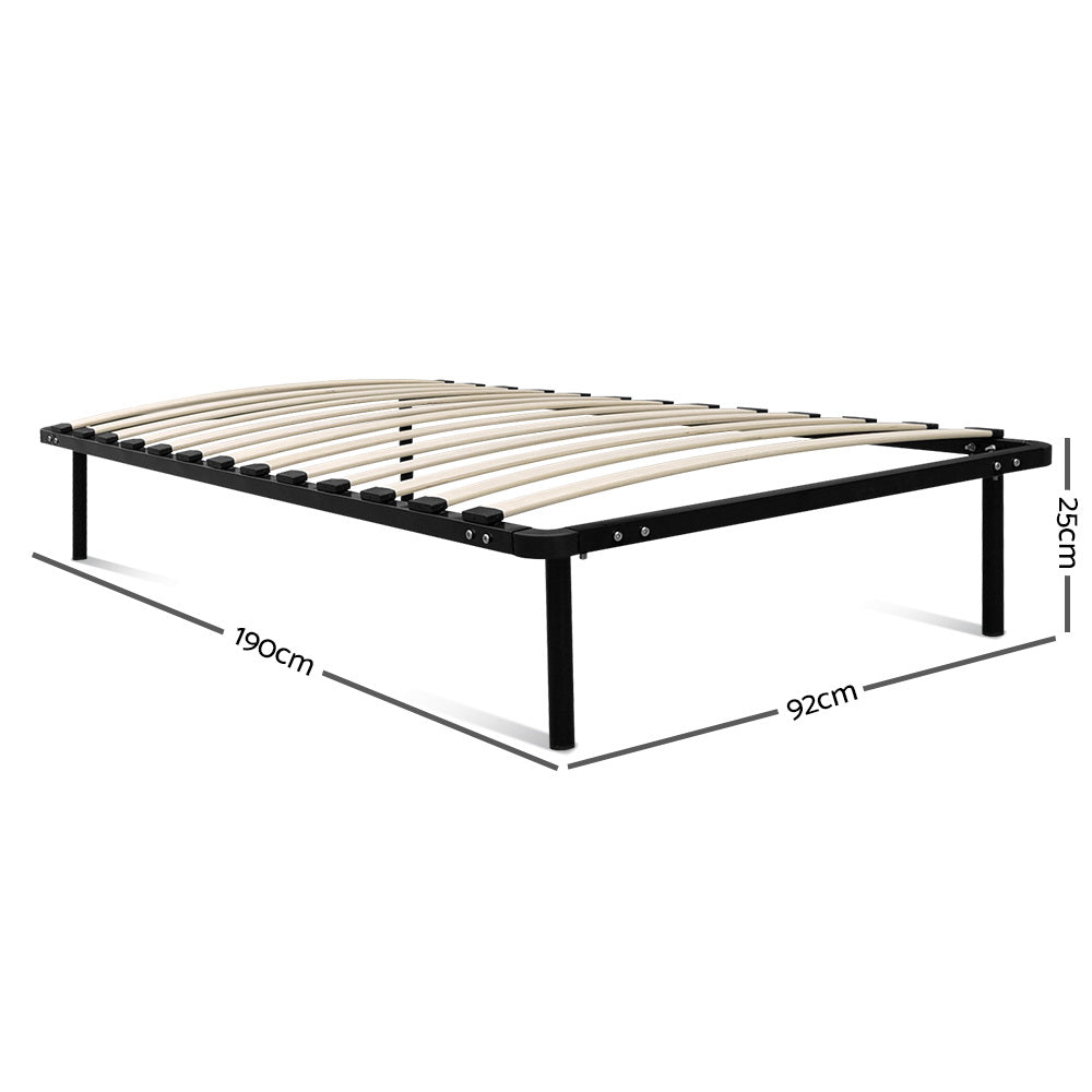 Artiss Single Size Metal Bed Frame - Black