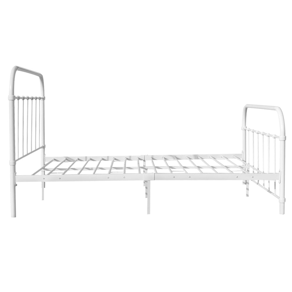 Artiss Double Size Metal Bed Frame - White