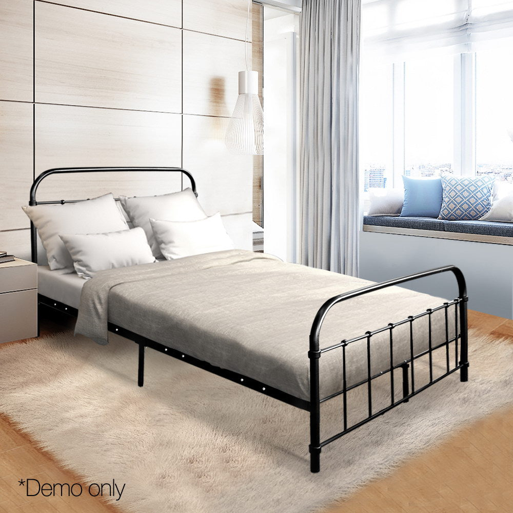 Artiss Queen Size Metal Bed Frame - Black