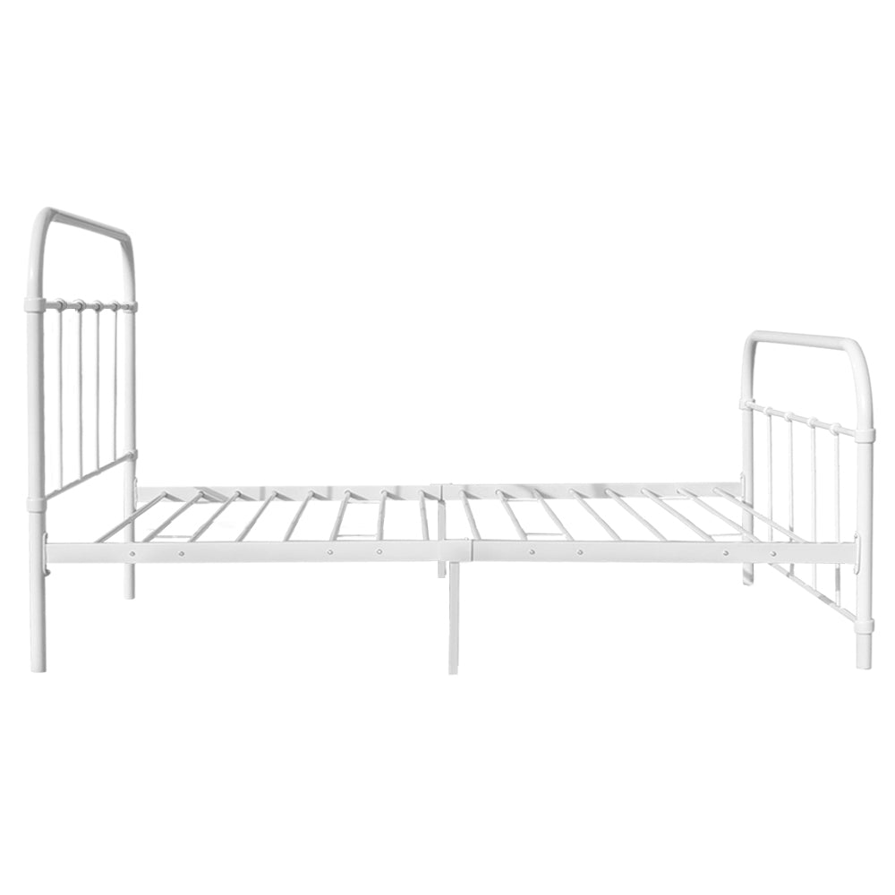 Artiss Metal Single Bed Frame - White