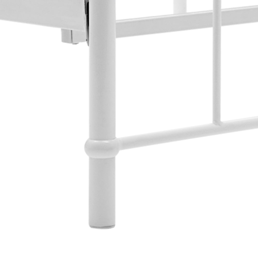 Artiss Metal Single Bed Frame - White