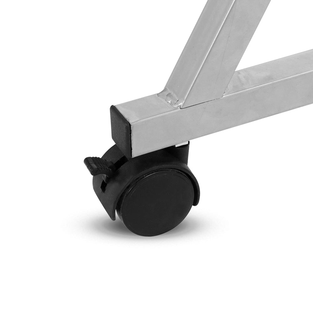 Artiss Metal Pull Out Table Desk - Black