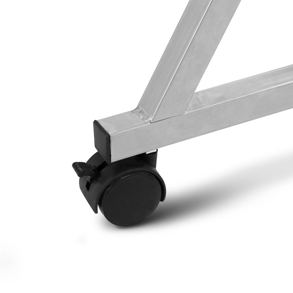 Artiss Metal Pull Out Table Desk - White